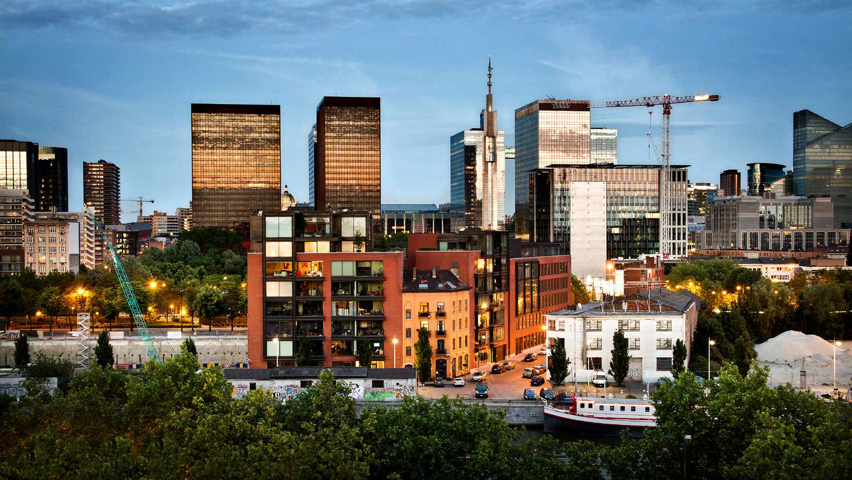 Brusselse skyline in beweging © Bram Tack